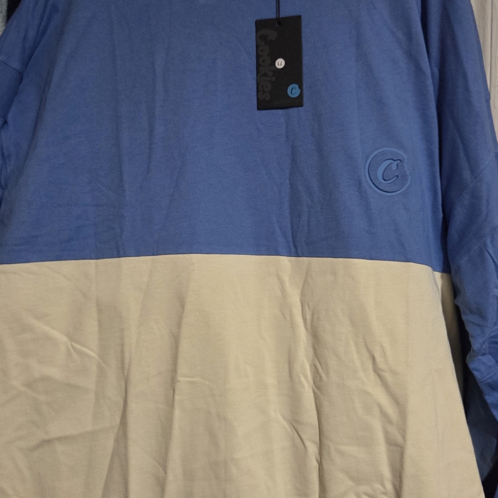 Coookies Sf Blue and Cream Men's Shirt